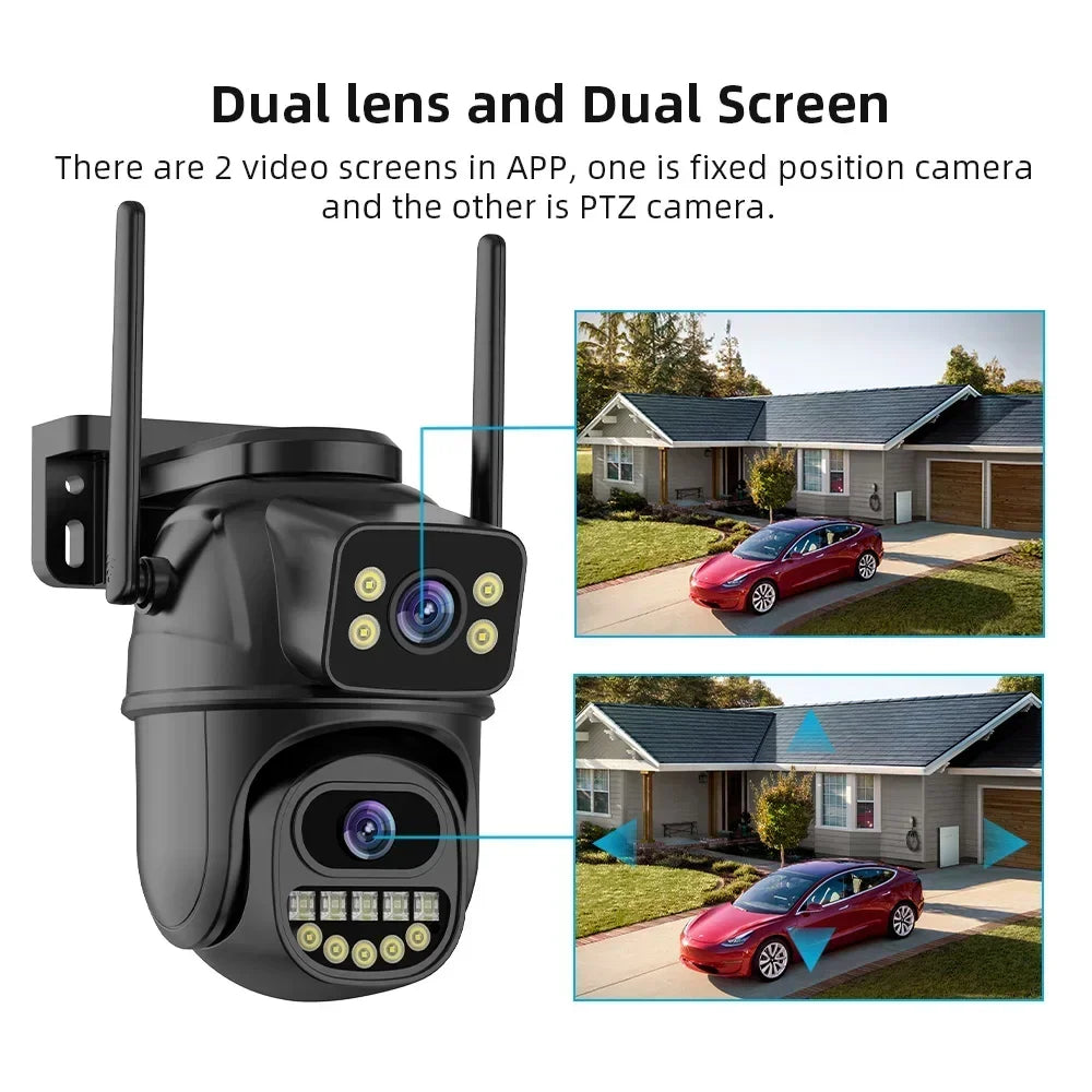 4K PTZ Camera Outdoor with 8MP HD Dual Lens and Auto Tracking for Ultimate Surveillance
