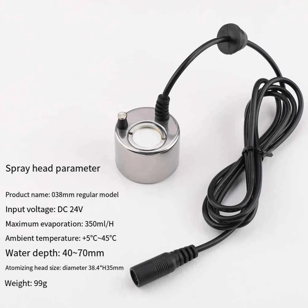 Mini Mist Maker Fogger No Light 38mm Balcony Garden Pond Waterscape Mist Sprayer Humidifier Outdoor Fountain Accessories