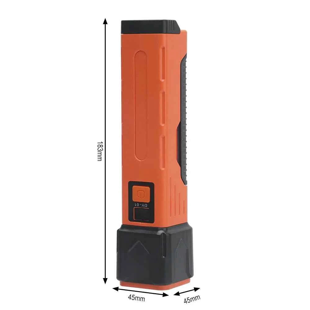 BORUiT 300LM LED Work Light Zoom Flashlight Type-C Rechargeable Power Bank Torch Magnetic Repair Lamp Safety Hammer Lantern