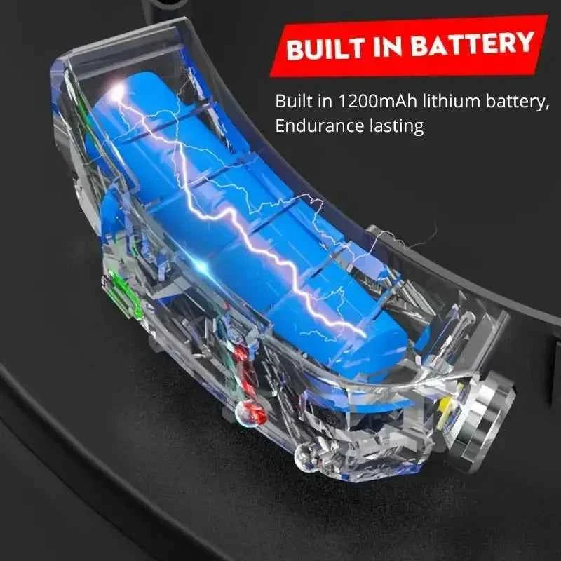 Multi-functional COB Headlamp Induction 6000K LED Bar Head Torch Work Light 5 Modes Rechargeable for Climbing Running Cycling
